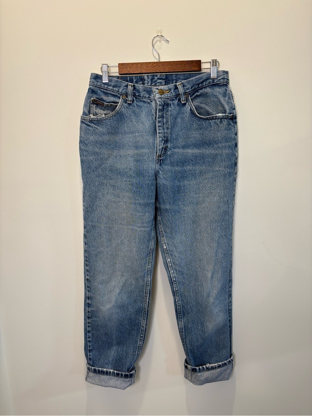 VINTAGE RIDERS High Waist Light Wash Mom Jeans 10